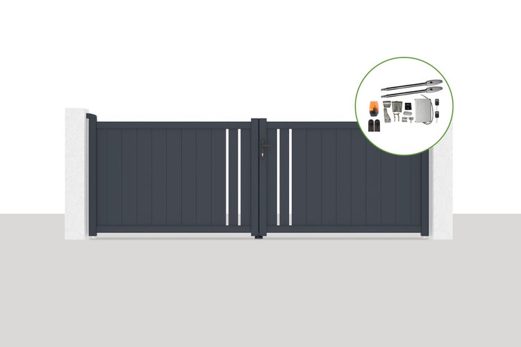 Elektrisches Flügeltor 3,5x1,2m GIONA + TANKER B250 Motorisierung