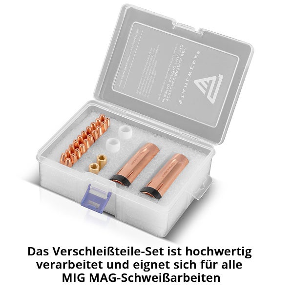 STAHLWERK MIG MAG Verschleißteile Set 26tlg AK501D MB501D Schweißbrennerzubehör