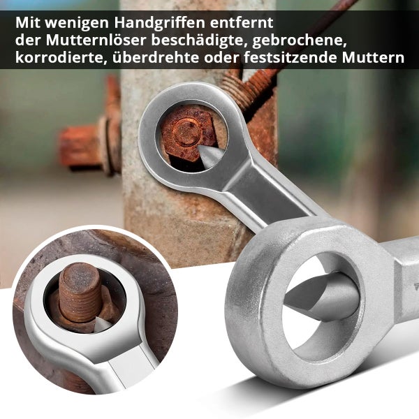 Abzieher für beschädigte Muttern im Einsatz