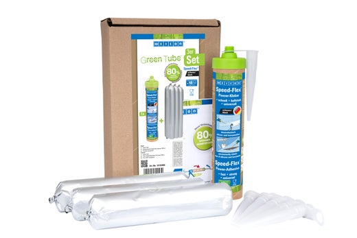 Würth Green Tube Set mit Klebstoffkartuschen, Power-Kleber und Kartuschendüsen