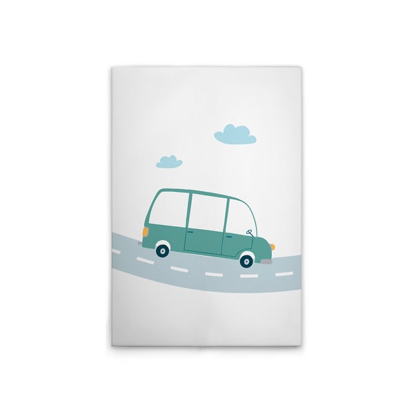 Illustration eines Autos auf einer Leinwand