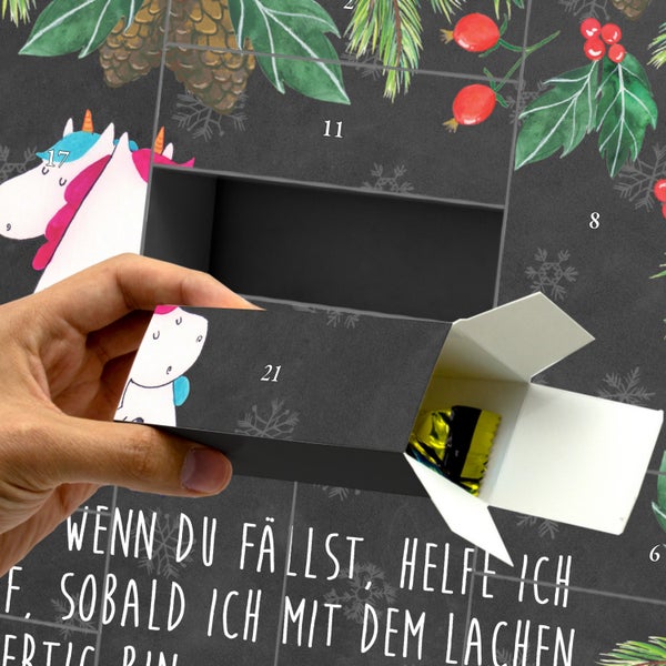 Mr. & Mrs. Panda Befüllbarer Adventskalender Einhörner Umarmen - Schwarz