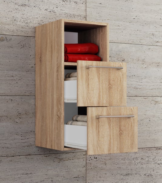 Holz Badmöbel Midischrank Badschrank Bad Badinos S