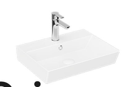 Waschtisch mit Armatur für das Badezimmer