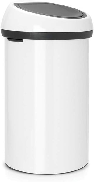 Brabantia Abfallbehälter Mit Soft Touch Öffnung 60 Liter HxBxT 71 x 40 x 40 cm Metall Weiß