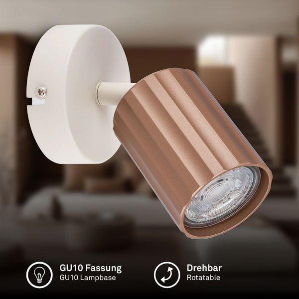 Wandlampe Wandleuchte innen Spotleuchte Leselampe Flur Schwenkbar GU10