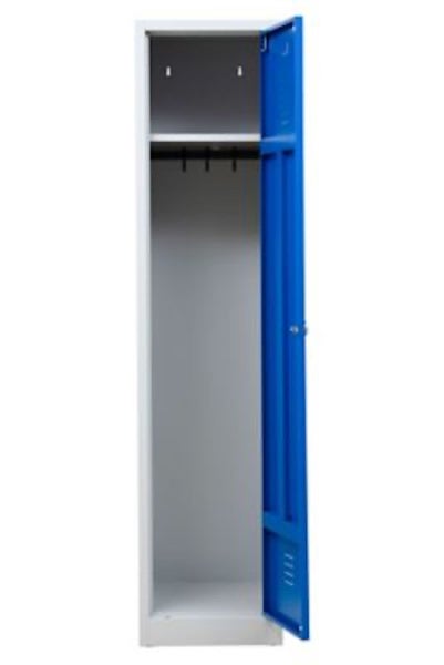 PROREGAL Garderobenspind Camel 1-Fach HxBxT 180 x 41 x 50 cm Vorhängeschloss Grau-Blau