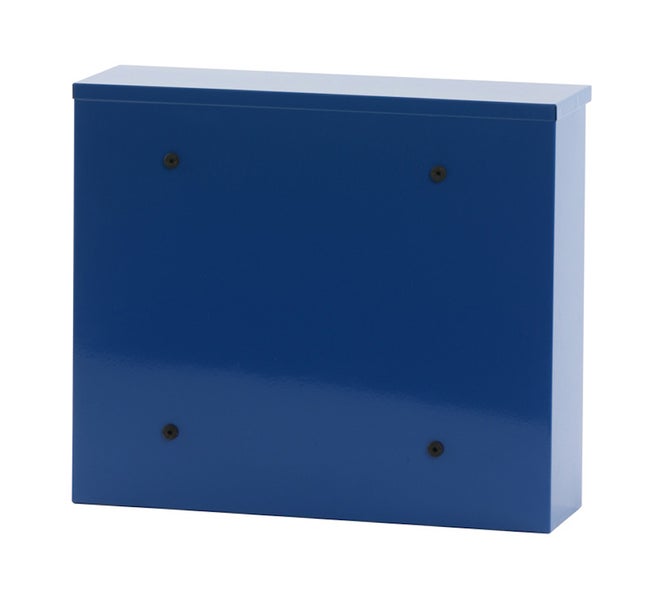 PROREGAL Wandbriefkasten Granadan Aus Stahl Mit Einwurfsklappe HxBxT 31,5 x 36 x 11 cm Einwurföffnung 32 x 4 cm Blau