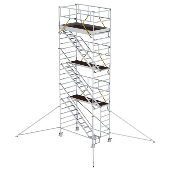 MUNK Rollgerüst SG mit Schrägaufstiegen 1,35x2,45m und Ausleger 8,43m AH