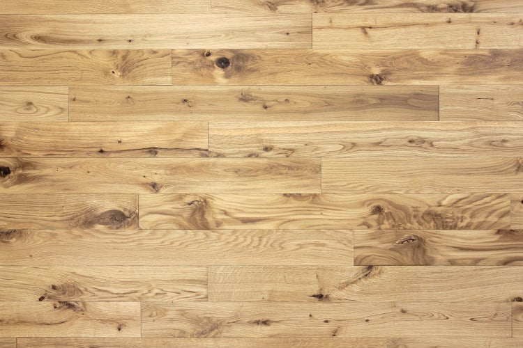 wodewa Holz-Wandverkleidung, rustikale EICHE, gebürstet unbehandelt, zum Verkleben - Moderne Wanddekoration für Wohnzimmer, Küche, Bad, Schlafzimmer und Flur