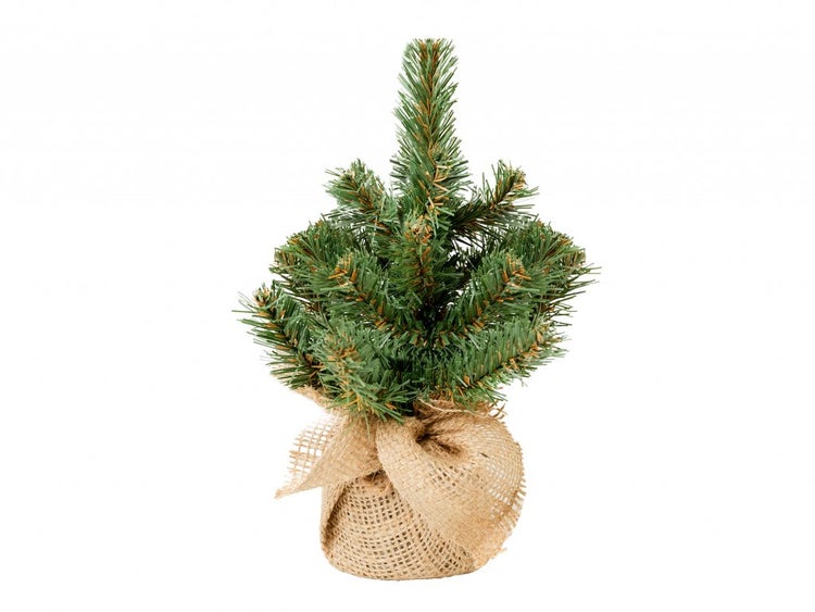 Geschmückter künstlicher Weihnachtsbaum mit 26 Ornamenten TINY 7 im Topf 25 cm