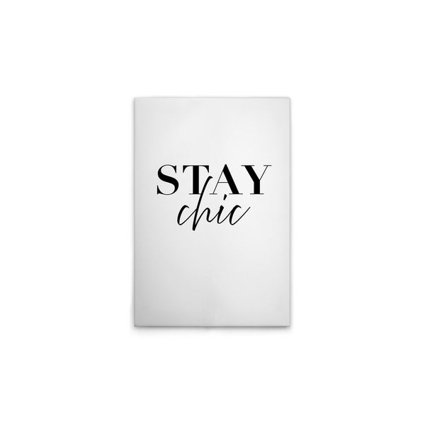 Dekoration: Leinwand mit Schriftzug Stay Chic