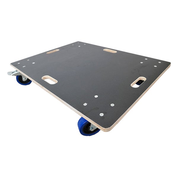 Rollbrett aus Holz mit vier Rollen und Tragegriffen