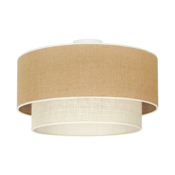 Zweilagige Deckenleuchte mit Textilschirm für Innenräume