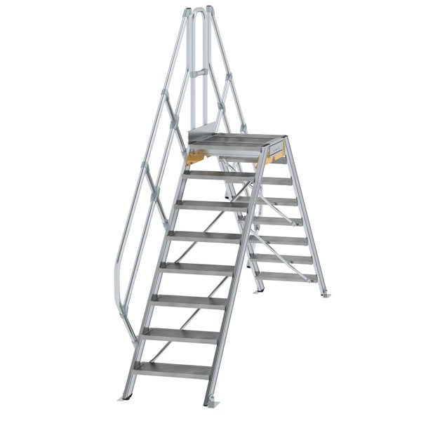 MUNK Überstieg 45° inkl. einen Handlauf, Stufenbreite 600mm, 2x8 Stufen