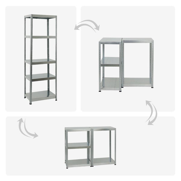 PROREGAL Mega Deal 2x Schwerlastregal Steel Eagle HxBxT 180 x 60 x 40 cm Fachlast 130 kg Verzinkt