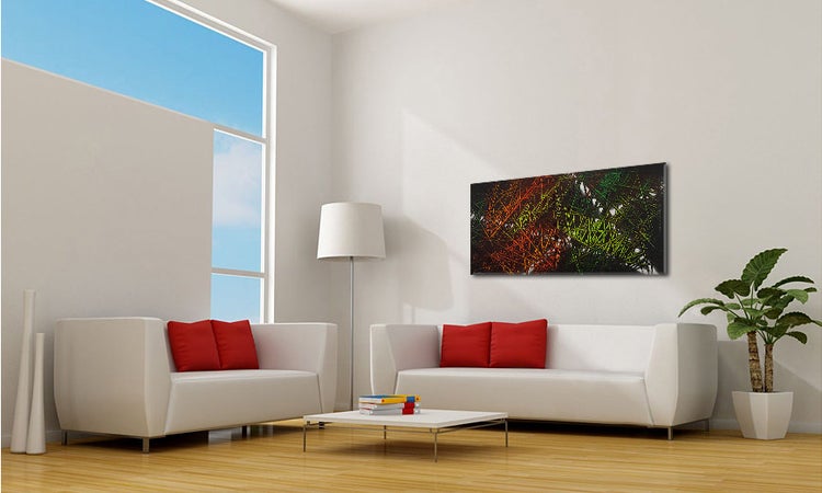 Das moderne Wandbild -Jungle Fever- 150x70x2 cm handgemaltes Unikat