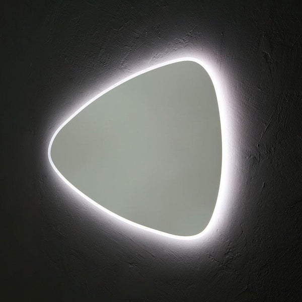 Spiegel in Tropfenform 100X85 cm mit LED Hintergrundbeleuchtung
