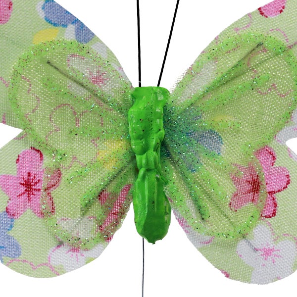 Dekoschmetterling mit Blumenmuster
