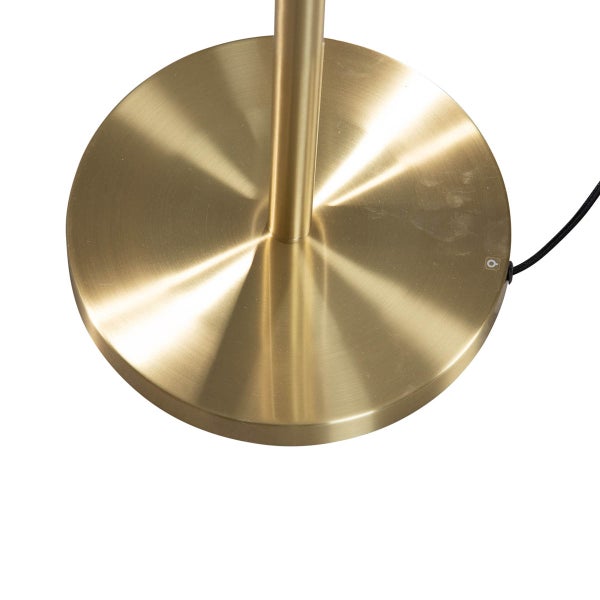 Stehleuchte Messing mit Samt-Schirm Braun 50cm - Simplo