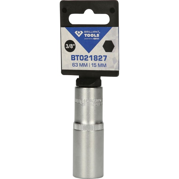 Brilliant Tools Steckschlüssel Einsatz, 3/8 Zoll, 15 Millimeter