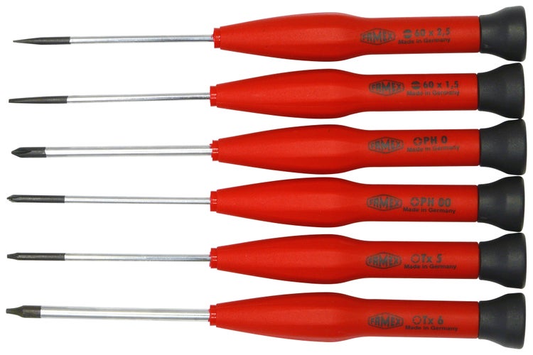 FAMEX 7744-6 Elektronik Schraubendreher für Feinmechanik - 6-tlg.
