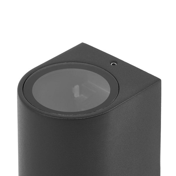 PRIOS Wandleuchte außen Tetje (Modern) in Schwarz aus Aluminium (2 flammig, GU10) - Außenwandleuchten Wandlampe Led Außenlampe Outdoor für Außenwand/Hauswand Haus Terrasse & Balkon