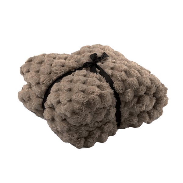 Gefaltete Kuscheldecke mit Schleife