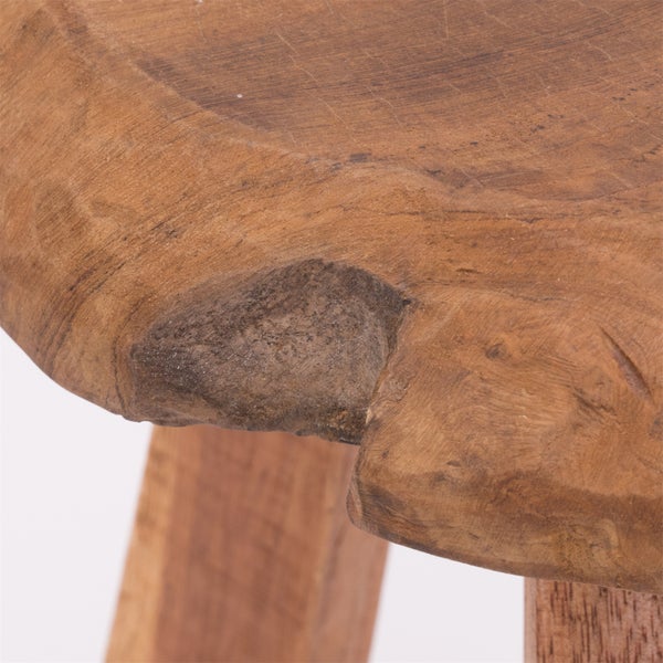 Hocker Heidi Mahagoni Massivholz, rund naturfarben
