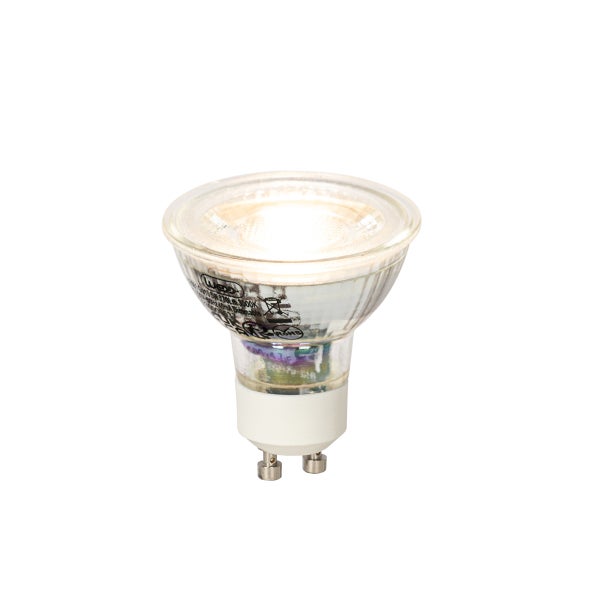 LED-Reflektorlampe mit GU10-Sockel aus Glas.