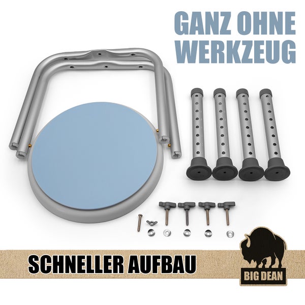 Big Dean Duschhocker mit verstellbaren Füßen und einfacher Montage