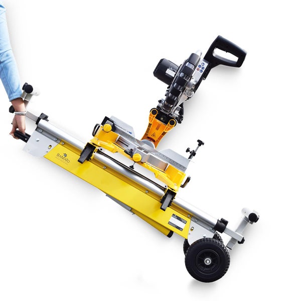 Kapp- und Gehrungssäge mit Untergestell für den Transport