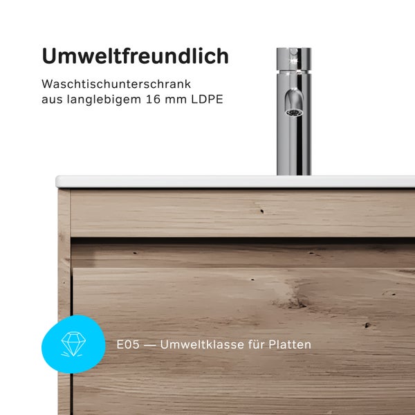Waschtischunterschrank aus LDPE, Umweltklasse für Platten E05
