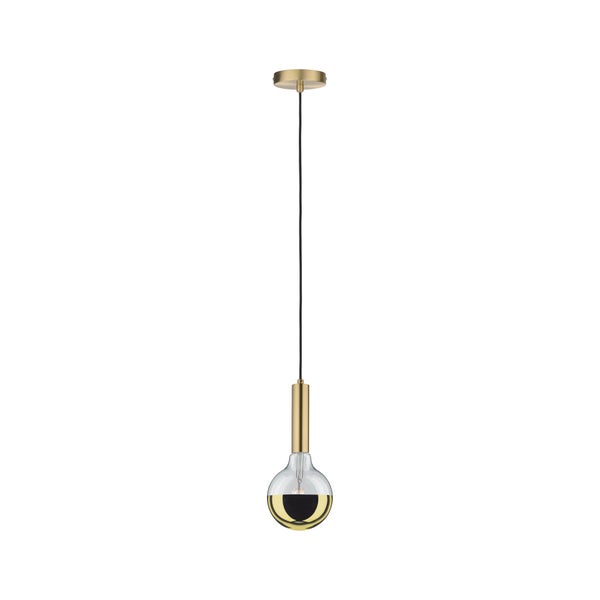 Moderne Pendelleuchte mit Metallfassung und Glaskugel für eine Lichtquelle