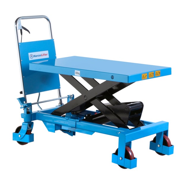 Scherenhubwagen mit einer Traglast von 800 kg