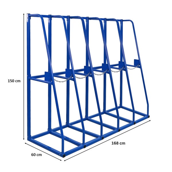 PROREGAL Vertikalregal RHINO Komplettregal HxBxT 150x168x60cm Blau