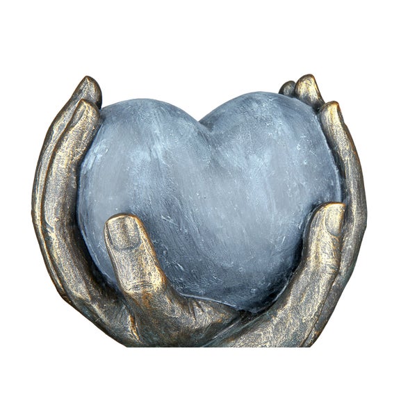 Skulptur GILDE Dekoration Höhe 15cm Breite 15cm bronzefarben, grau Poly
