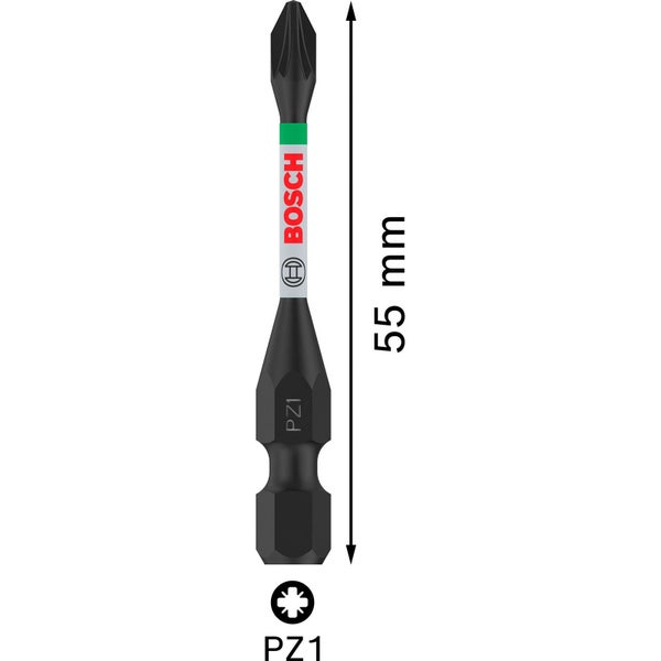 Bosch PRO Pozidriv Impact Bit PZ1 55 mm 2-tlg. - 2608522543