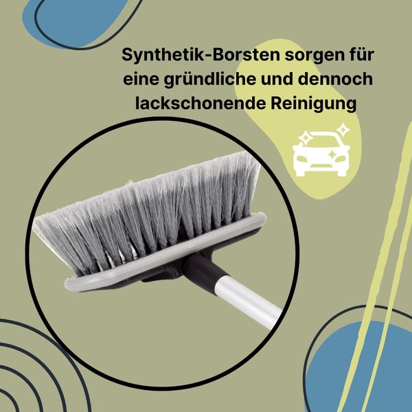 Autobürste mit synthetischen Borsten für eine lackschonende Reinigung