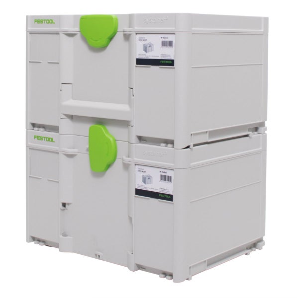 Festool Systainer Set 2x SYS3 M 337 ( 2x 204844 ) 32,4 Liter 396x296x337mm Werkzeugkoffer koppelbar