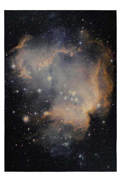 Gewebter Gamerteppich bedruckt Schwarz Multi Galactic Glow WECONhome 110x160 cm