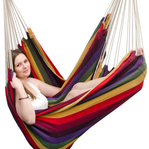 Hängesessel Relaxsessel 190x140cm bis 150kg Regenbogenfarben