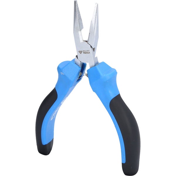 Spitzzange mit blau-schwarzem Griff von Brilliant Tools