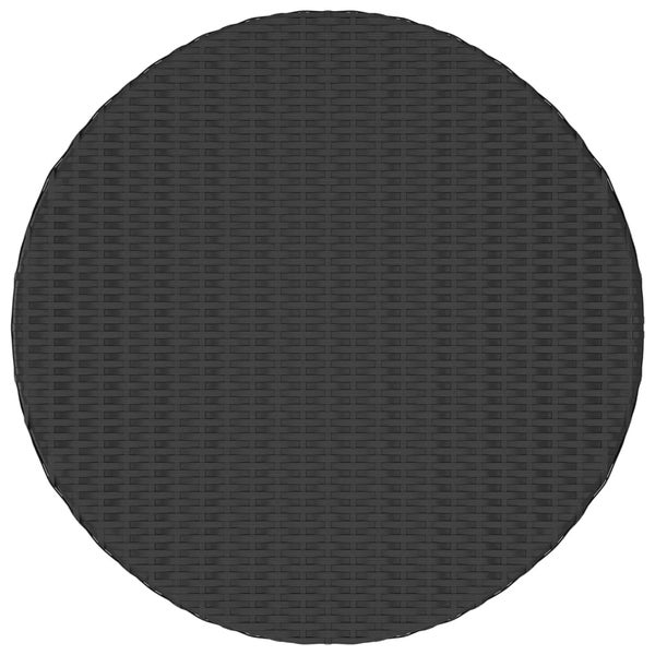 Teetisch Schwarz 68x68x30 cm Poly Rattan