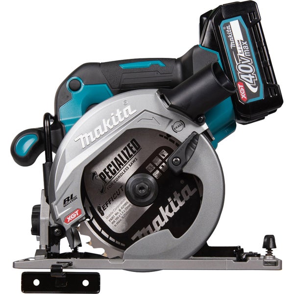 Makita HS012GD201 Akku-Handkreissäge 57 mm XGT 40 V Ø 165 mm / 2x 2,5 Ah Akku + Ladegerät im Makpac