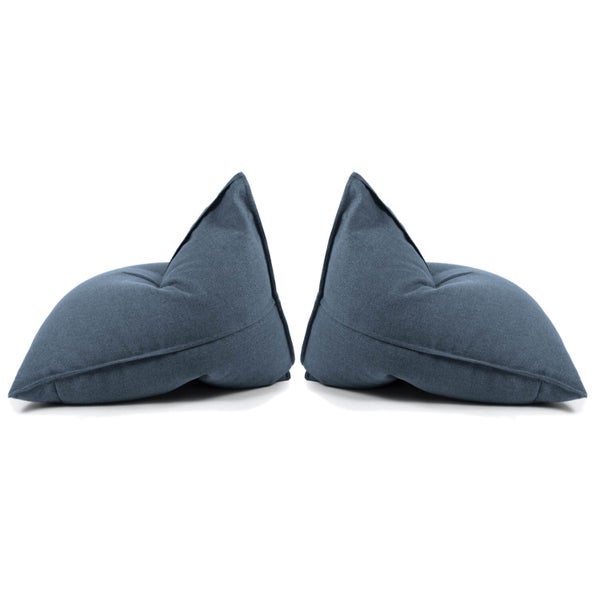 Sitzsack für Kinder und Erwachsene 'Der Schlitten', nachhaltiger Bean Bag aus Recyclingstoff mit EPS-Perlen Füllung, Relaxliege, Zockerstuhl, Zockersessel, Gaming Sitzsack, Blaugrau