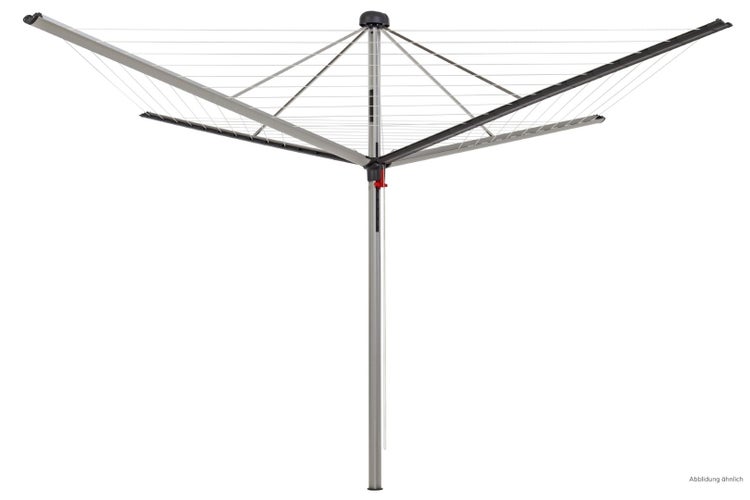 BERLINLODGE Wäschespinne Vento 4 Tragarmen 8 Leinenreihen Aluminium Anthrazit Hx⌀ 205x290cm Geschlossene Rundform Kleiderbügelhalter Wäscheständer