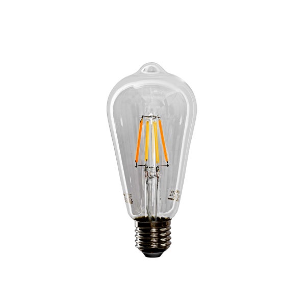 LED-Filament-Leuchtmittel ST64 in Edison-Form, Klarglas, E27-Sockel.