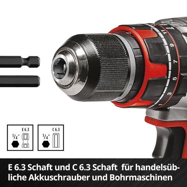 Einhell XS-CASE 32-tlg. Bit-Set (25-mm-Bits, 60-mm-Schnellwechselbithalter, Adapter mit Hex zu 1/4 Antrieb inkl. Aufbewahrungsbox)