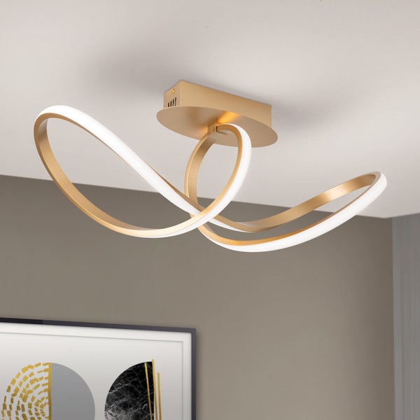 LED Deckenleuchte gold matt